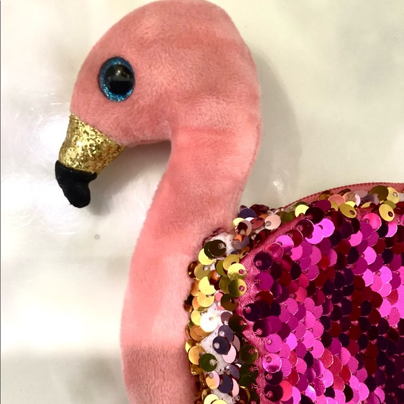 TY Pink Flamingo Change Purse - Picture 3 of 8